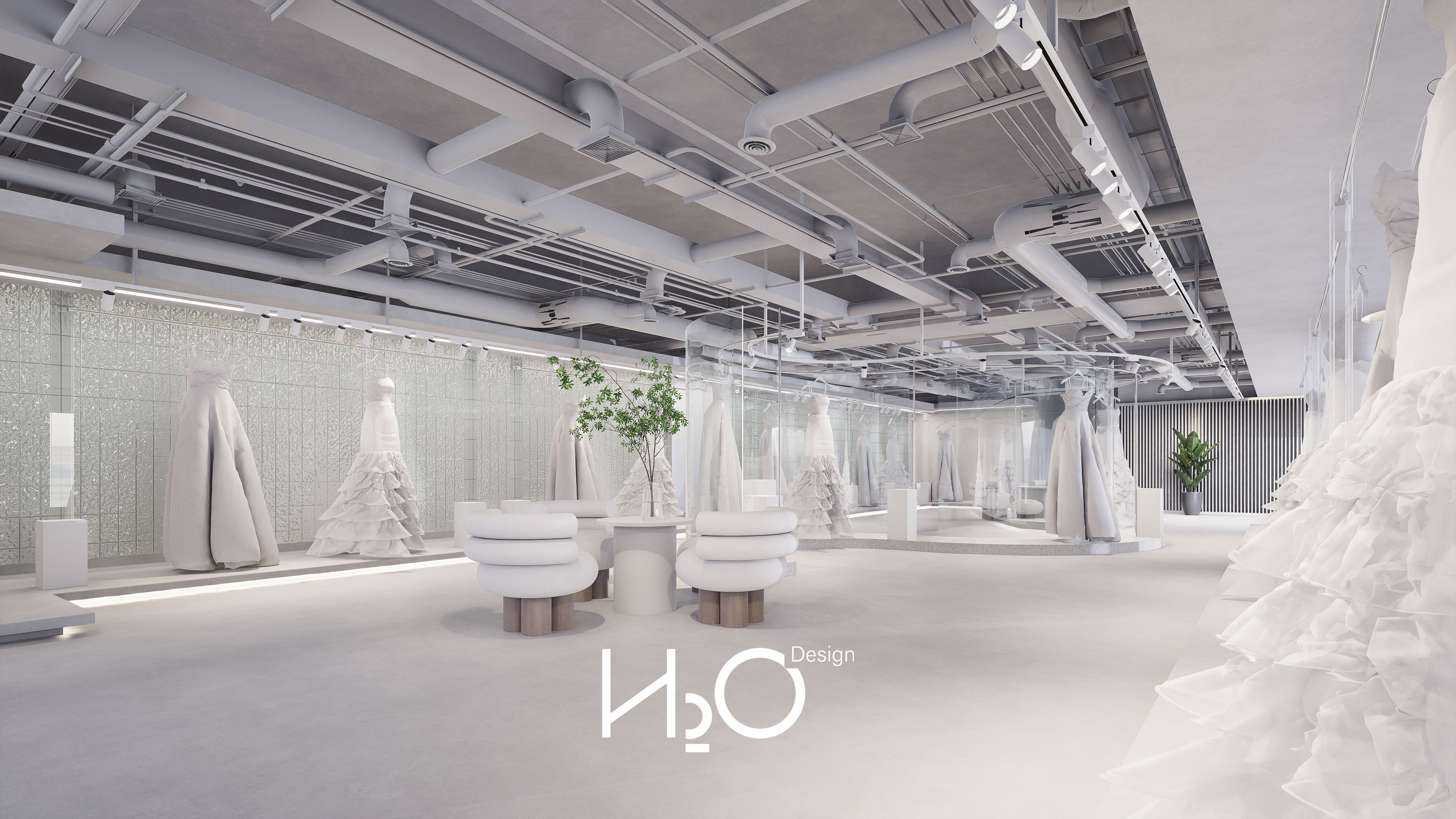 H2O 婚纱馆商业空间设计实景